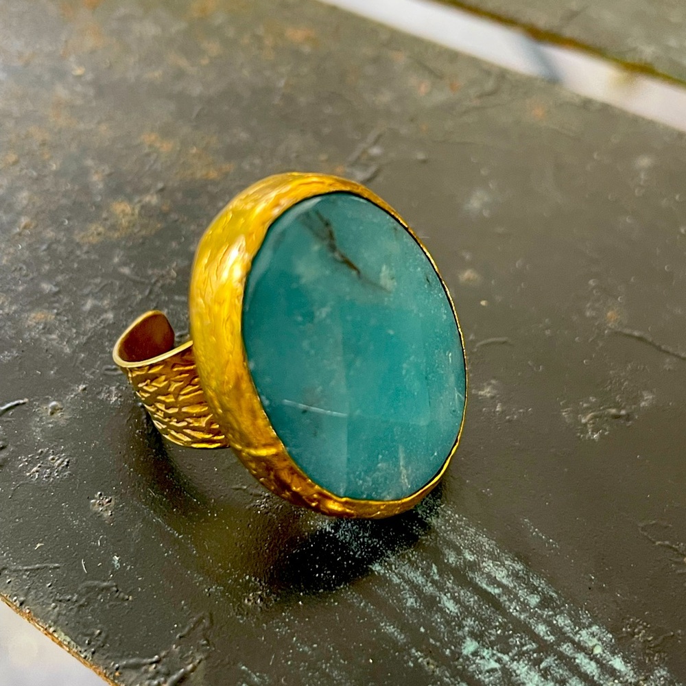 Turquoise Ring Boho Chic - image 1